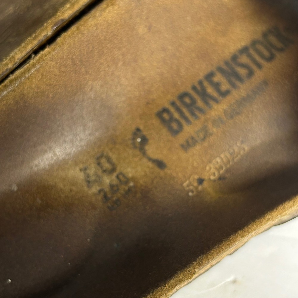 Birkenstock Madrid Big Buckle Gold Metallic Leather Womens 9 EU 40 Slide Sandals - Picture 3 of 6